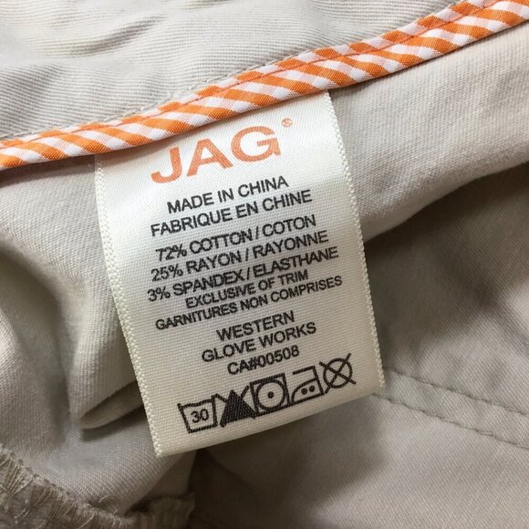 Jag Jeans NWT Wallace Crop Mid Rise Wide Leg Stone Size 0 Khaki Tie Waist Twill - Picture 7 of 7